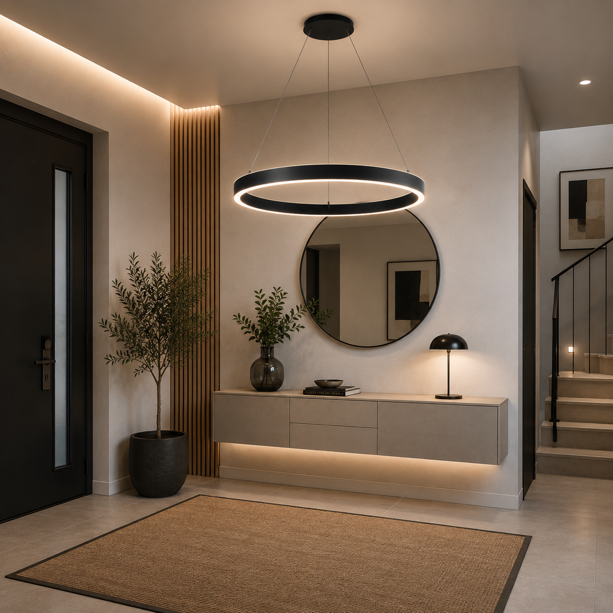 Lámpara Colgante LED Helix | Negro CCT Atenuable - FL6032-1P