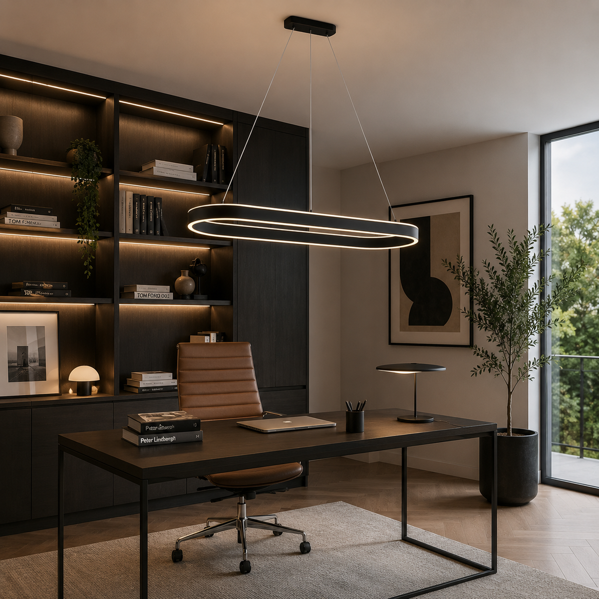 Lámpara Colgante LED Helix | Negra CCT Atenuable - FL6030-P