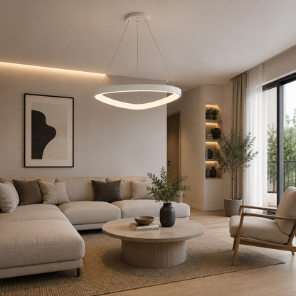 Lámpara Colgante LED Triangular | Negra/Blanca/Dorada CCT | FL6592-D51P