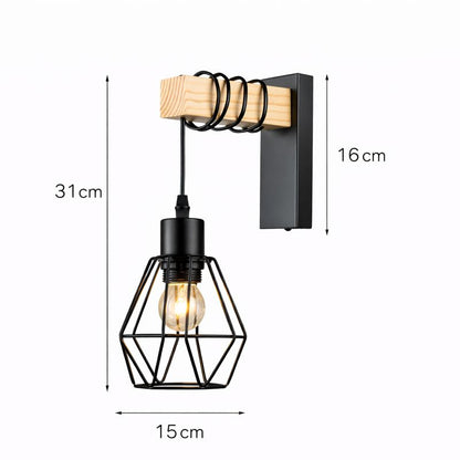 Aplique de pared negro NORTE - LP5068-1W