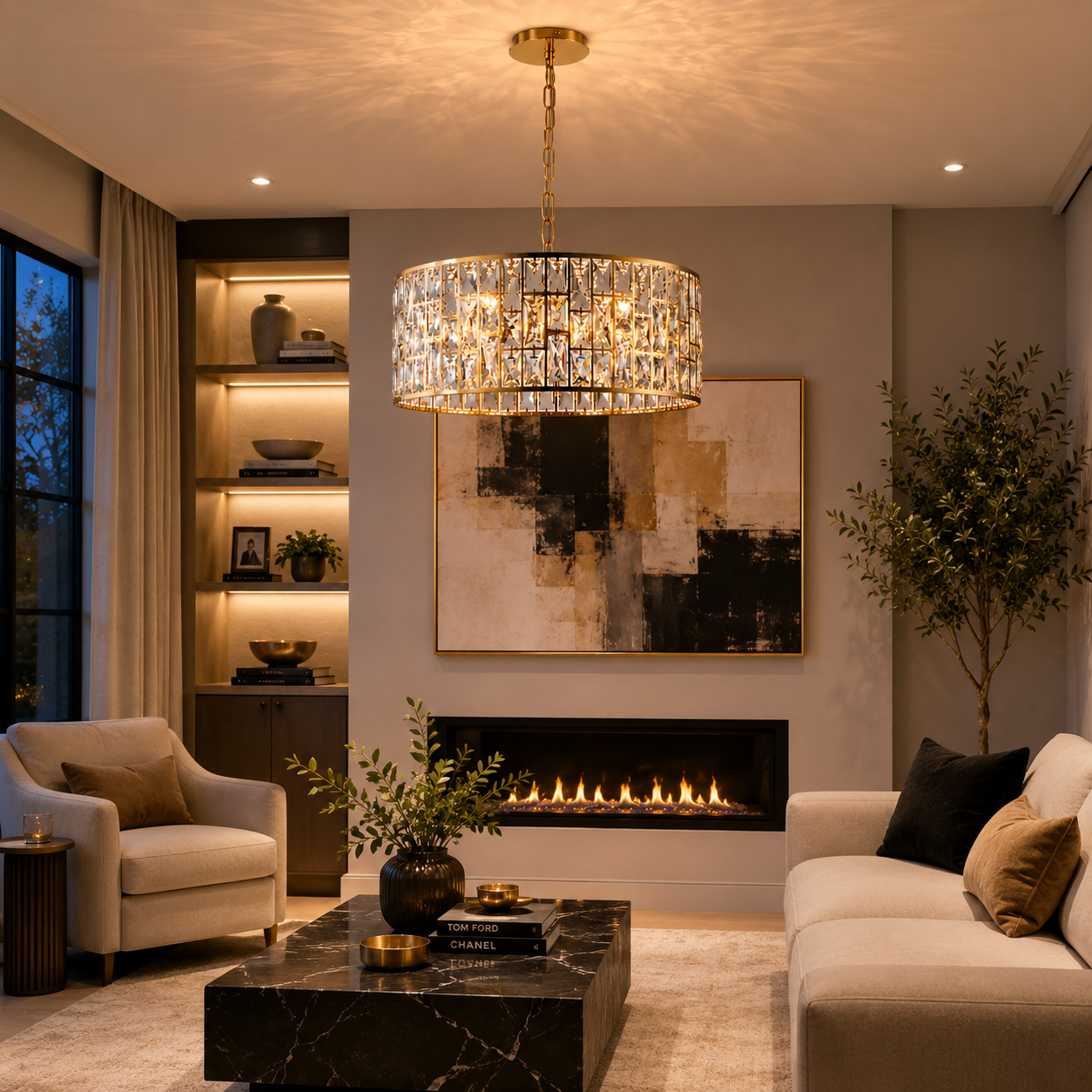 Lampara colgante de cristal Dune - LP4016-D50P