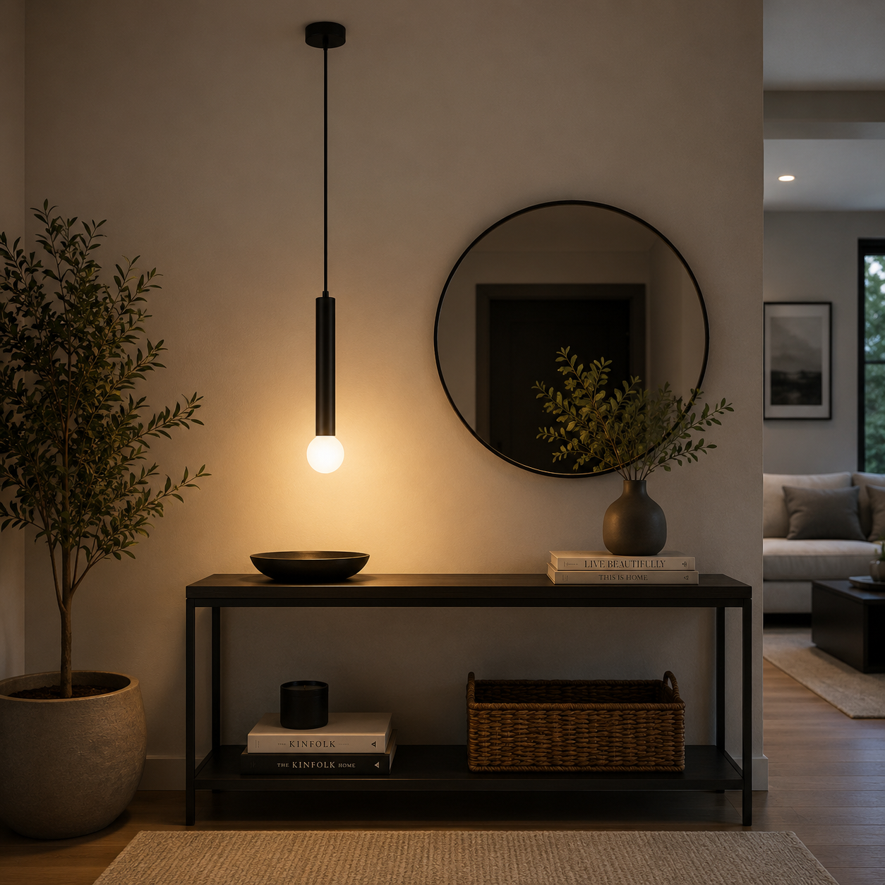 Lámpara Colgante Metal Salón RAYNA | Negra E27