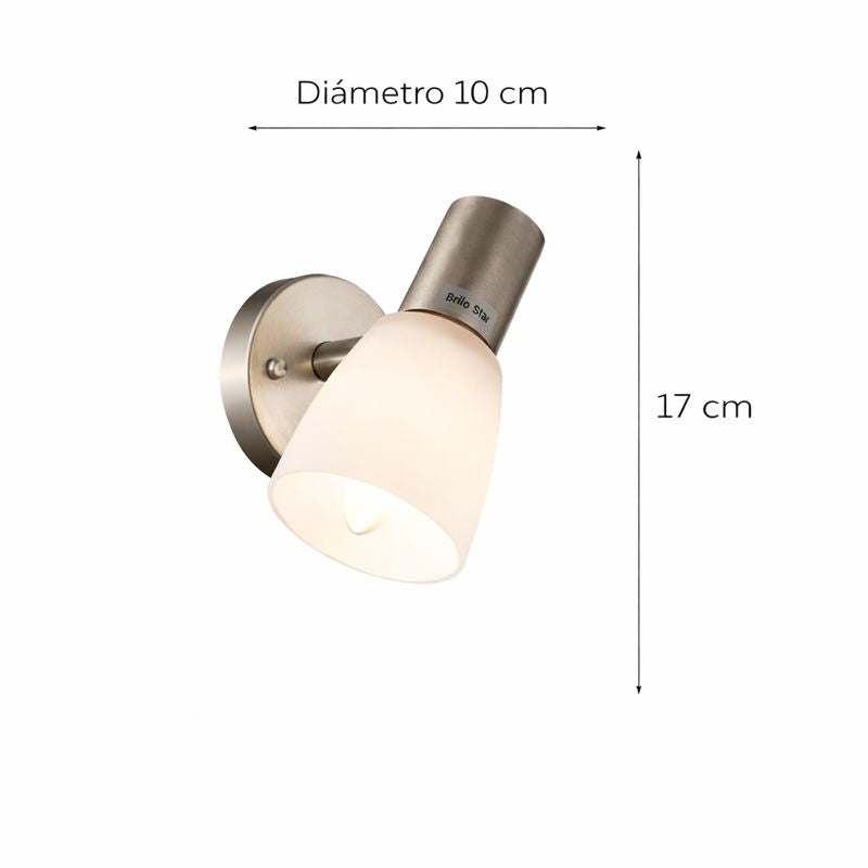 Aplique de pared negro metalizado bombilla E14 BATH FL703-1W