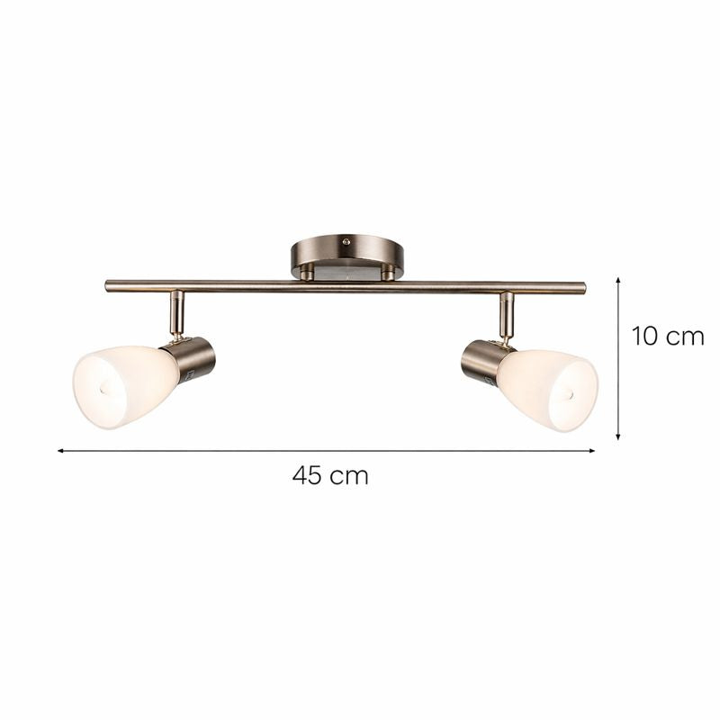 Aplique de pared negro metalizado bombilla E14 BATH FL703-2w