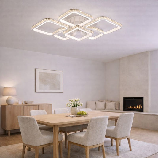 Lámpara de techo DIAMANT WH FL604-6C