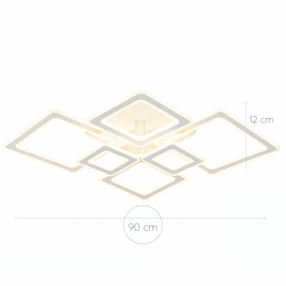 Lámpara LED Cuadrada Techo Salón ROBOX | Blanco 6 Marcos CCT