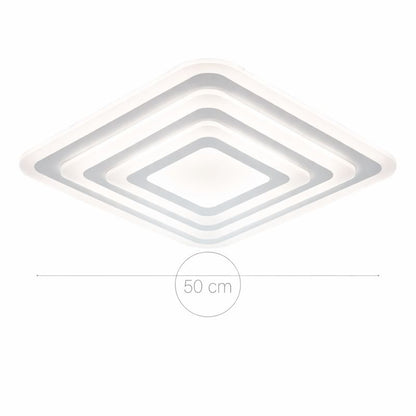 Plafón LED Cuadrado Techo Salón SEATLE | Blanco Ø50 cm CCT