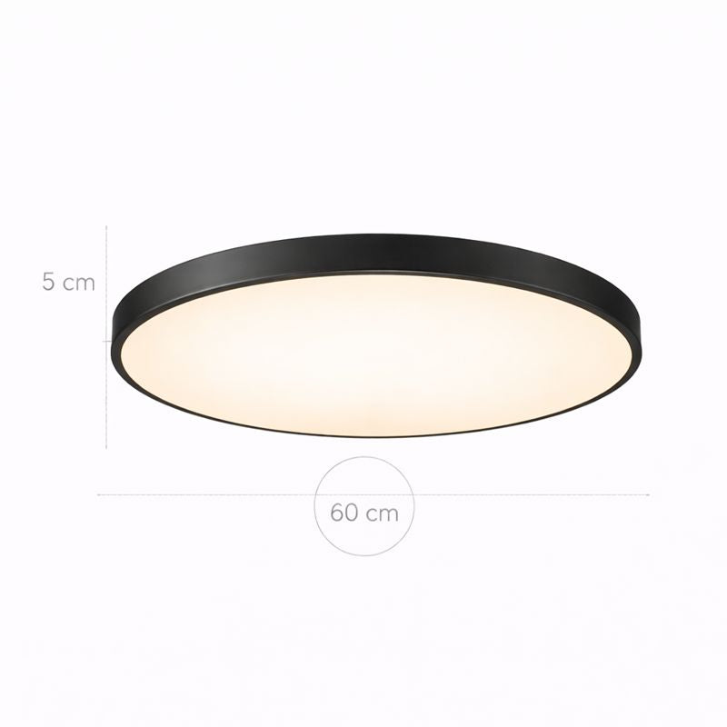 Plafón LED Circular Techo Salón CLERO | Negro Ø50 cm 4000K