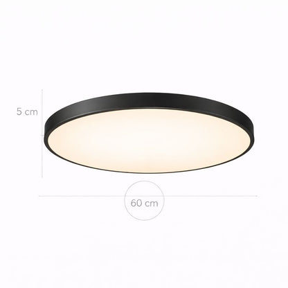 Plafón LED Circular Techo Salón CLERO | Negro Ø50 cm 4000K