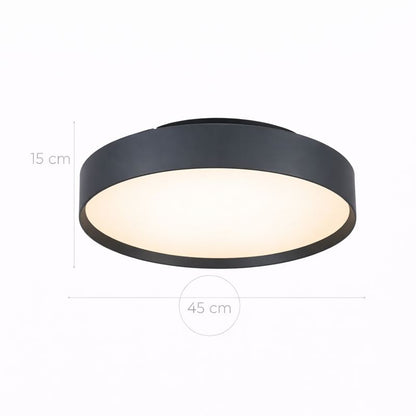 Plafón LED Circular Techo Salón MODO | Negro Ø45 cm 4000K