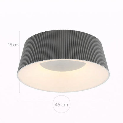 Plafón LED Textil Circular Salón NEWVA | Negro Ø45 cm CCT