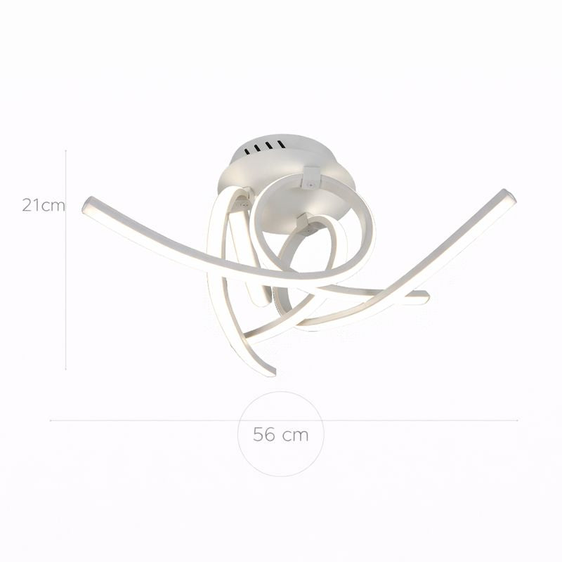 Lámpara LED Curva Techo Salón MIMO | Blanca Luz 4000K