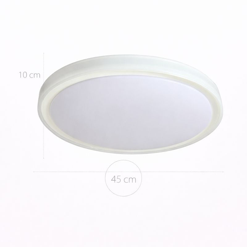 Plafón LED Circular Techo Salón SIMPLE | Blanco Ø45 cm CCT