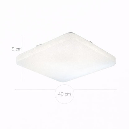 Plafón LED Cuadrado Techo Salón TWINKLE | Blanco 40x40 cm 4000K