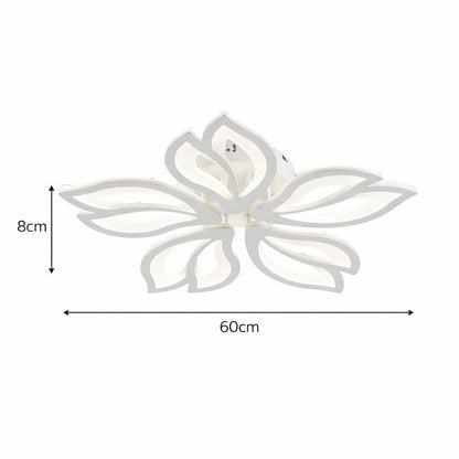 Lámpara LED Floral Techo Salón FLEUR | Blanco CCT