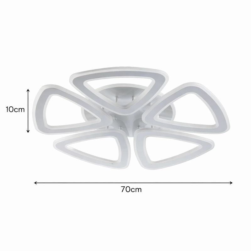 Lámpara LED Geométrica Techo Salón MILEAUR | Blanco CCT