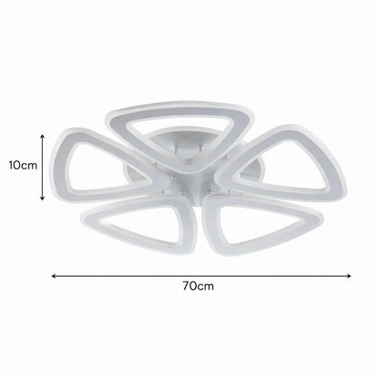 Lámpara LED Geométrica Techo Salón MILEAUR | Blanco CCT