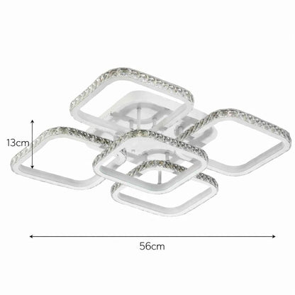 Lámpara LED Cuadrada Techo Salón DIAMANT | Blanco CCT