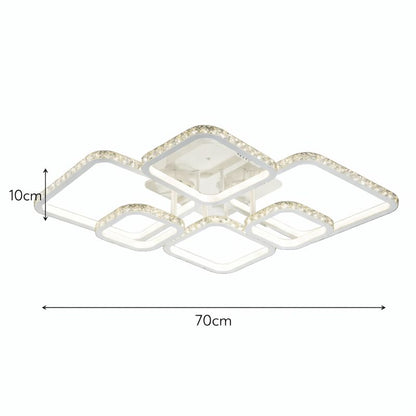 Lámpara LED Cuadrada Techo Salón DIAMANT | Blanco CCT