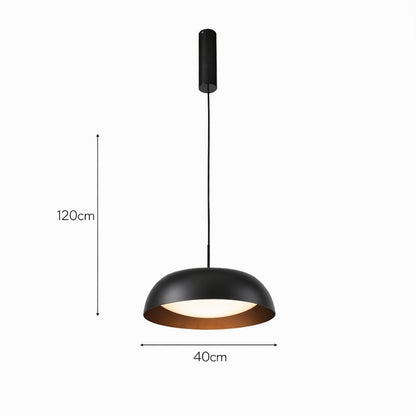 Lámpara Colgante LED Campana Comedor SEMIS | Negra CCT Atenuable