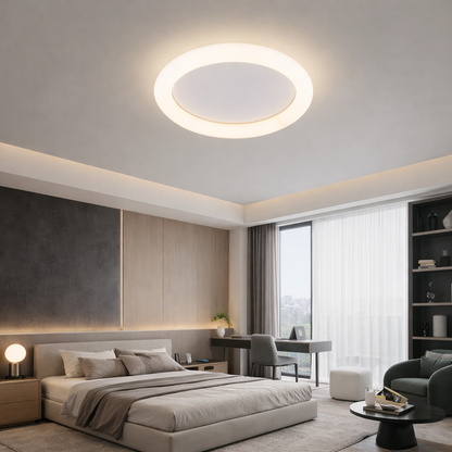 Plafón LED Circular Techo Dormitorio NUBE | Blanco Ø40 cm CCT
