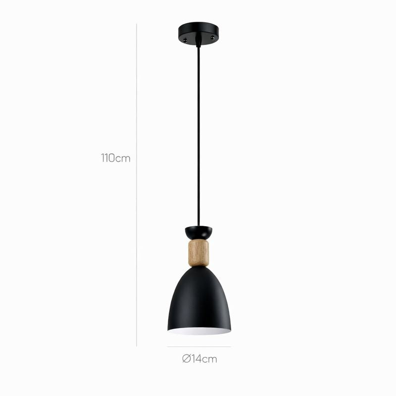 Lámpara colgante MOLIN FL664-1P BK