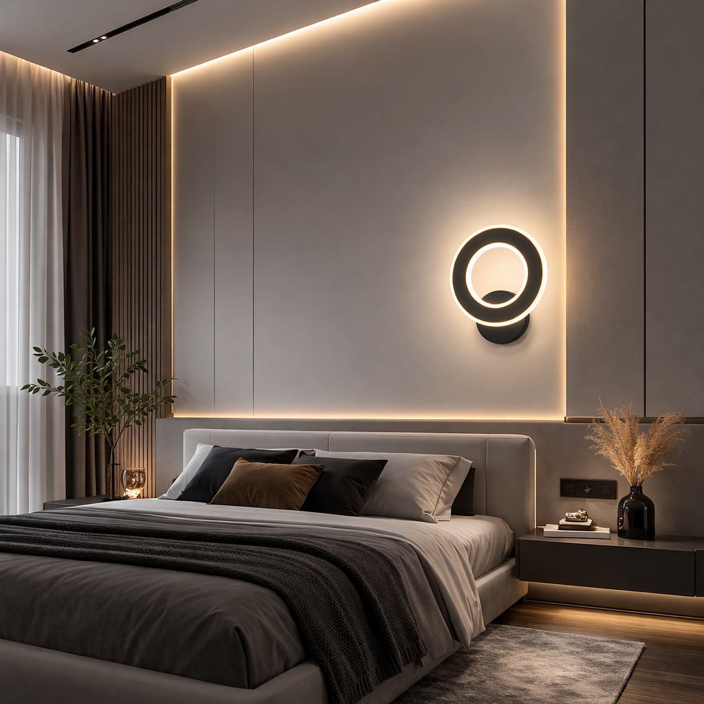 Aplique De Pared Led CCT Negro