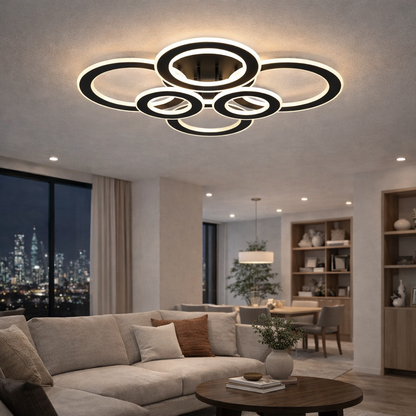 Lámpara de Techo LED Circular 6 Aros DISCO - FL642-6C