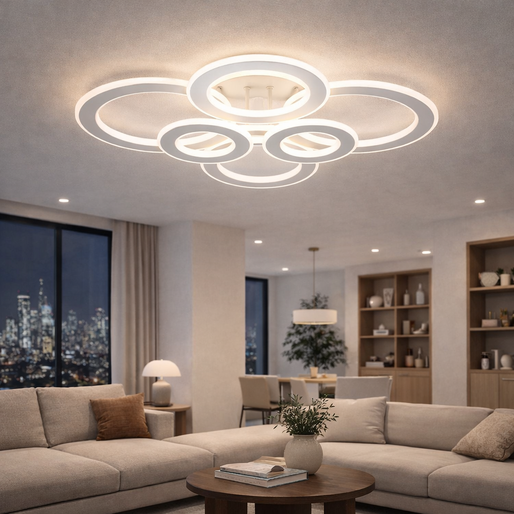 Lámpara de Techo LED Circular 6 Aros DISCO - FL642-6C