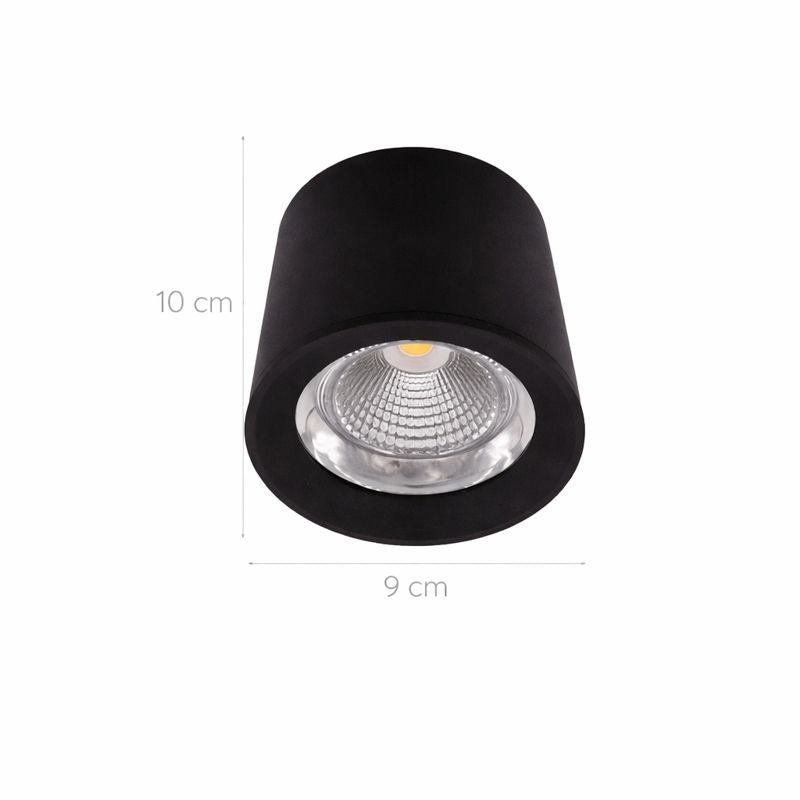 Foco Basic Led 10W Integrado Negro
