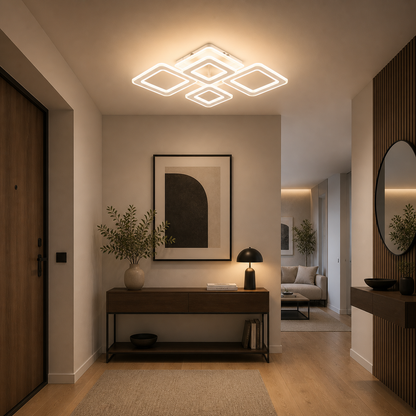 Lámpara LED Cuadrada Techo Salón ROBOX | Blanco Atenuable CCT