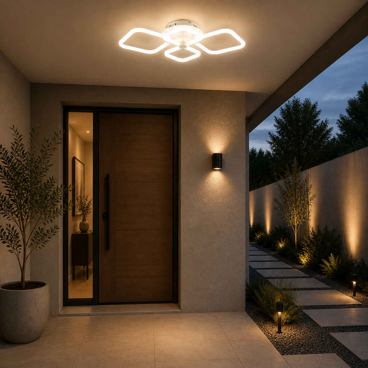 Lámpara LED Geométrica Techo Salón NEO | Blanco Atenuable