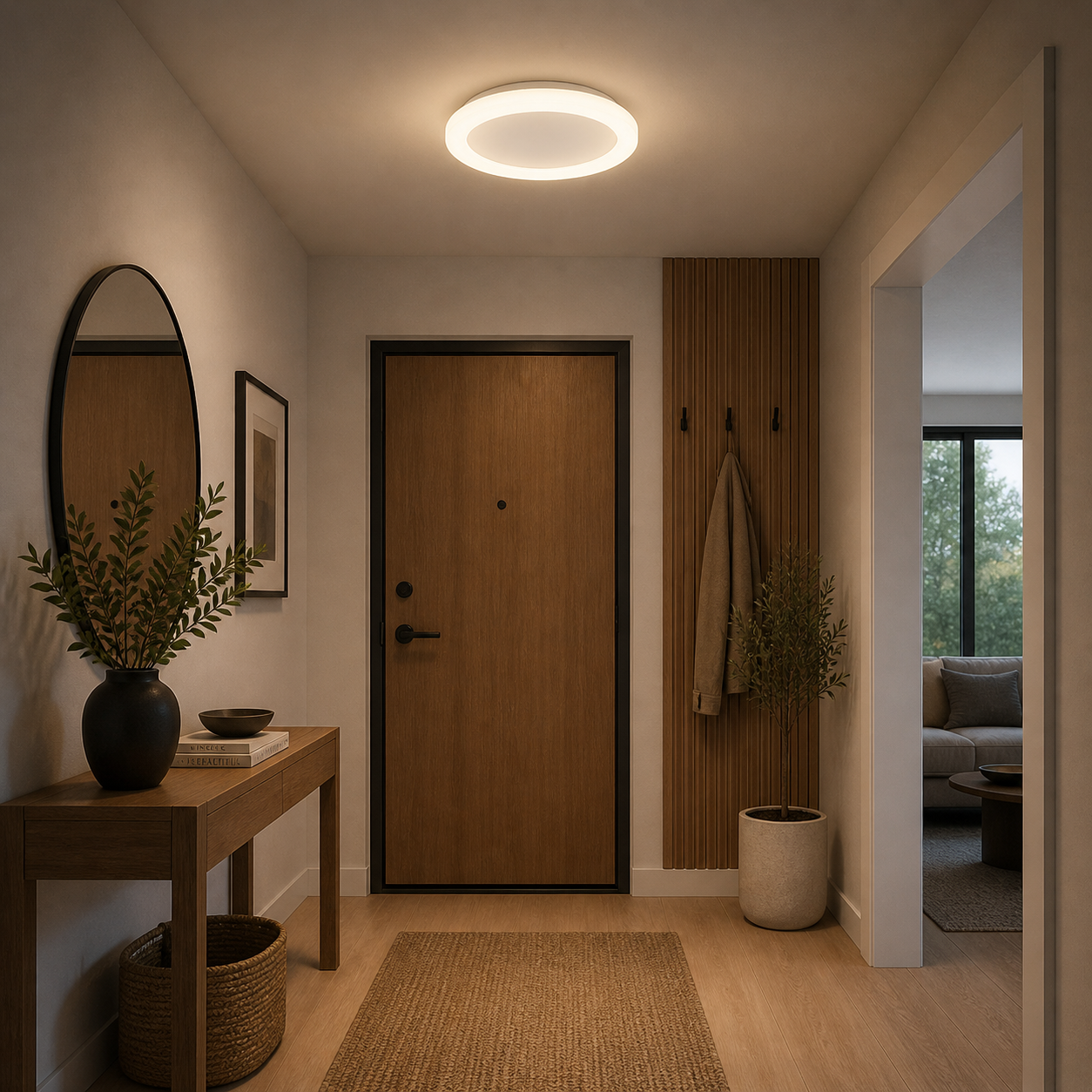 Plafón LED Circular Techo Dormitorio NUBE | Blanco Ø33 cm CCT
