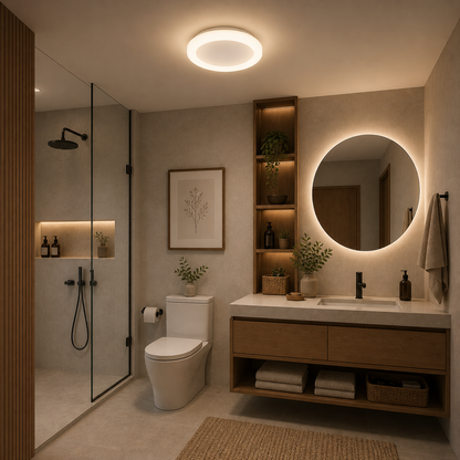 Plafón LED Circular Techo Dormitorio NUBE | Blanco Ø33 cm CCT