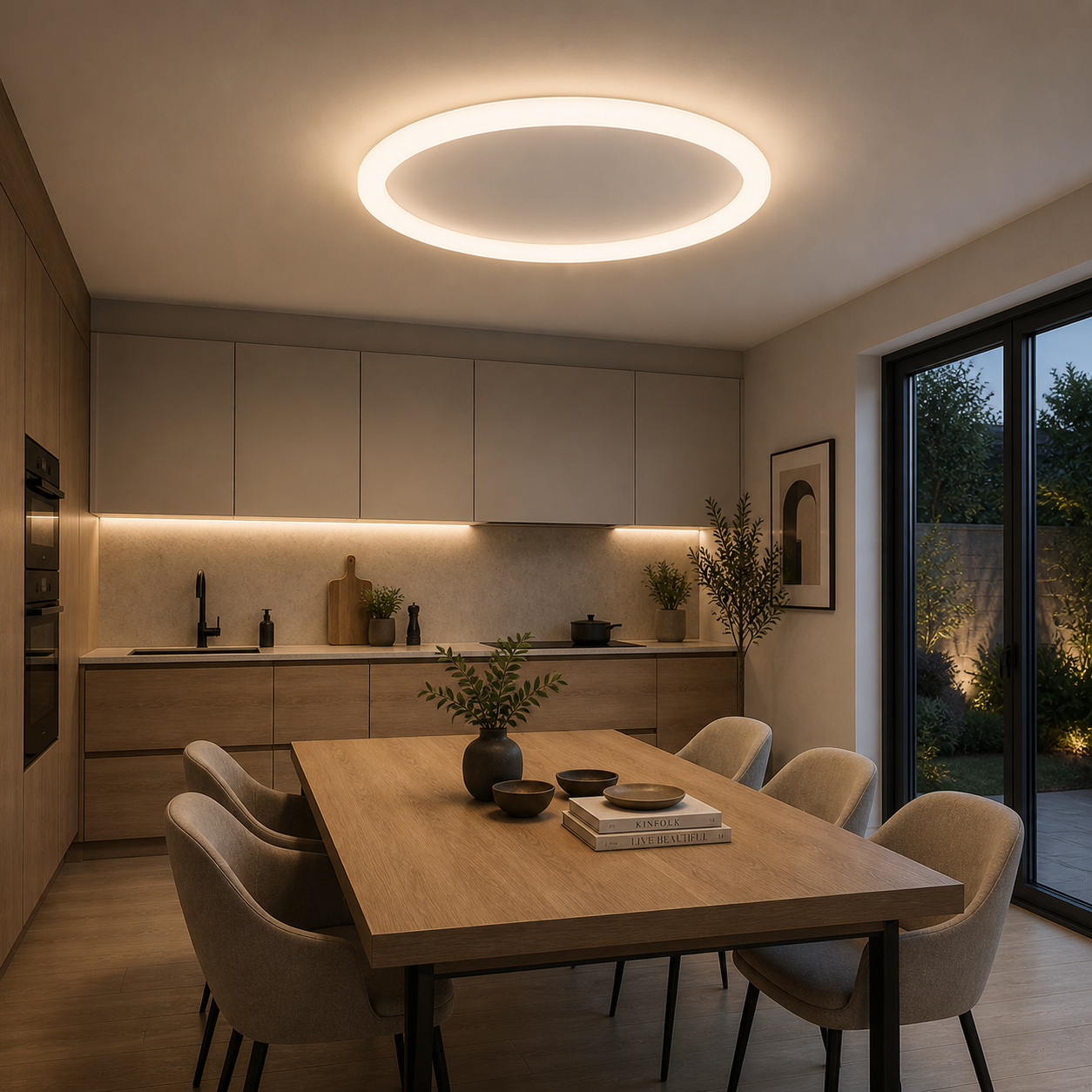 Plafón LED Circular Techo Dormitorio NUBE | Blanco Ø40 cm CCT