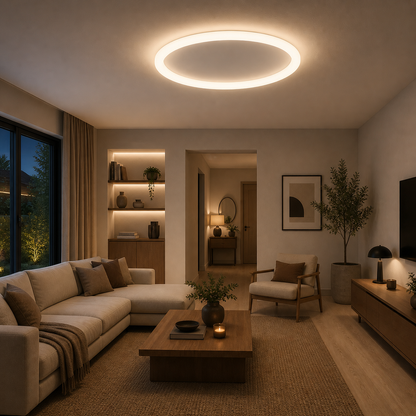 Plafón LED Circular Techo Dormitorio NUBE | Blanco Ø40 cm CCT