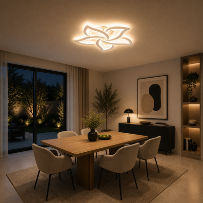 Lámpara LED Floral Techo Salón STAR | Blanco Atenuable CCT