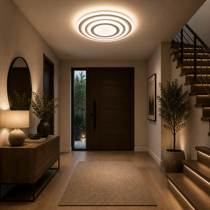 Plafón LED Circular Techo Salón SEATLE | Blanco Ø50 cm CCT