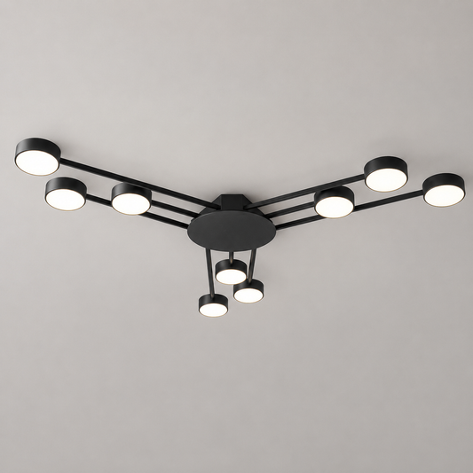 Lámpara de techo ATOM Negra | FL6041-C