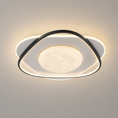 Lámpara de techo LED LUNA Blanca y Negra | FL6019-C