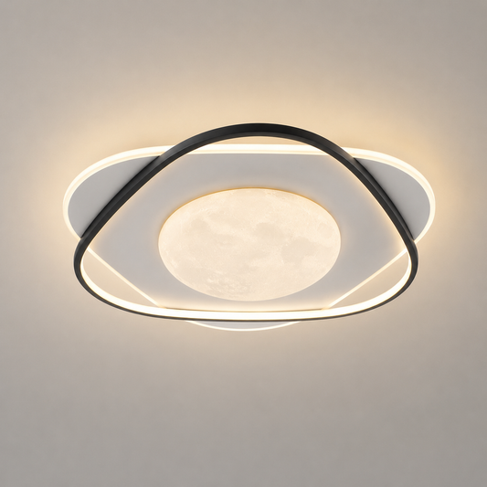 Lámpara de techo LED LUNA Blanca y Negra | FL6019-C
