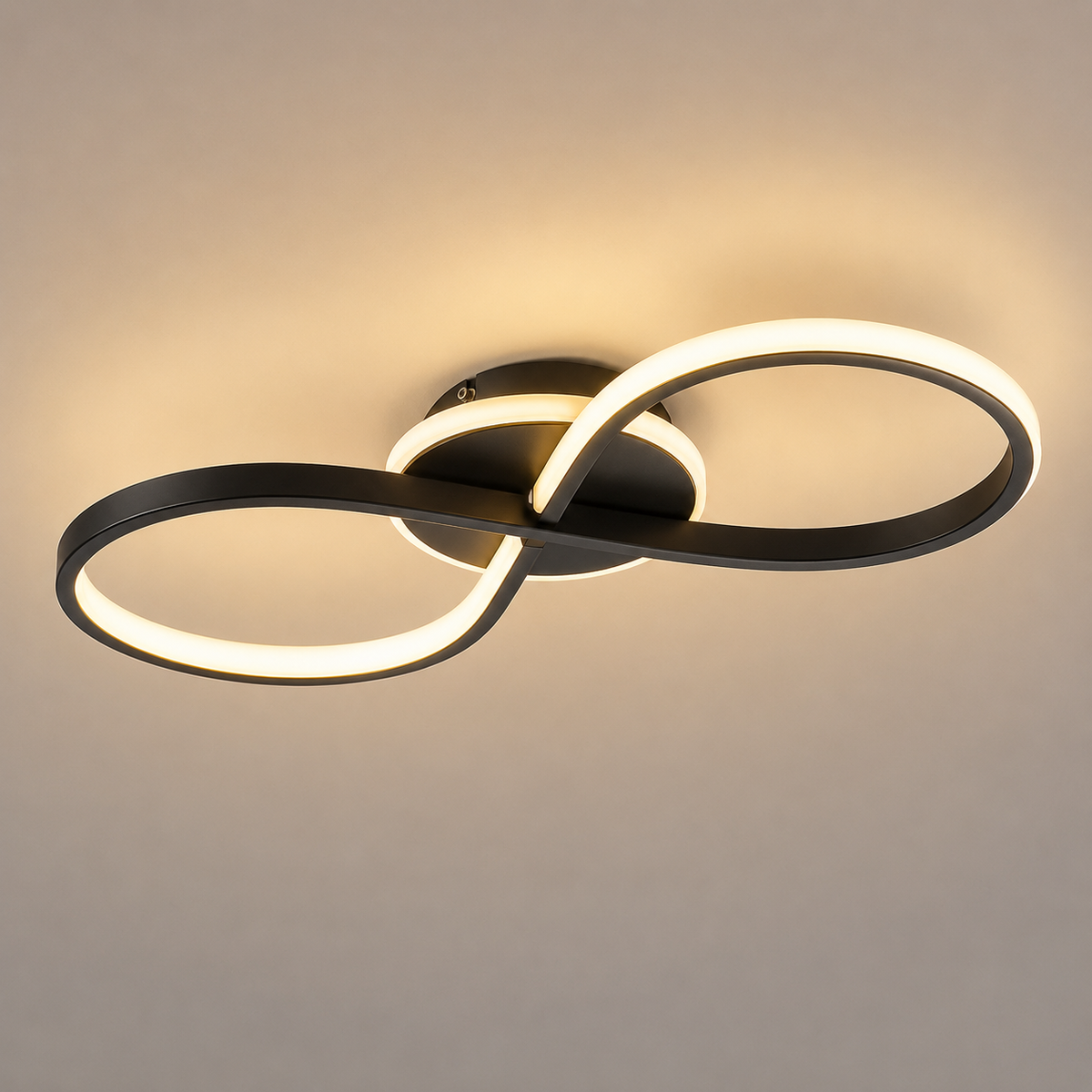 Lámpara de techo LED LOOP Negra | FL6012-C