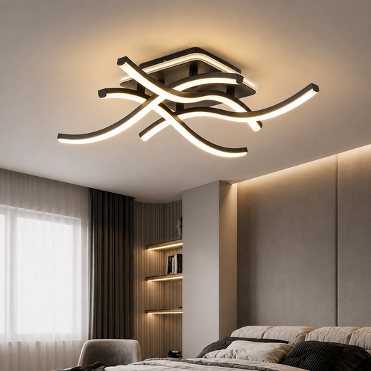 Lámpara LED Espiral CCT Negro/Blanco | FL6597-C