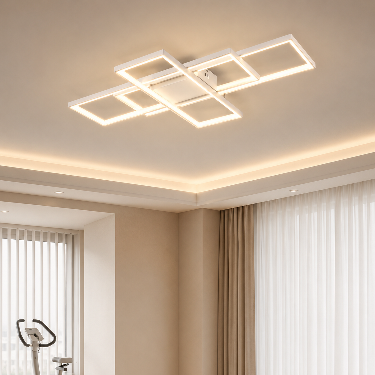 Lámpara LED Aros de Cuadrados CCT | FL6596-C