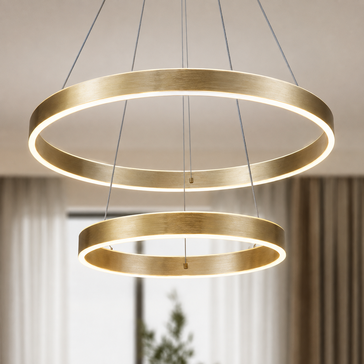 Lámpara Colgante LED Helix | Dorado CCT Atenuable - FL6034-2P