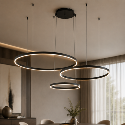 Lámpara Colgante LED Helix | Negro CCT Atenuable - FL6035-3P