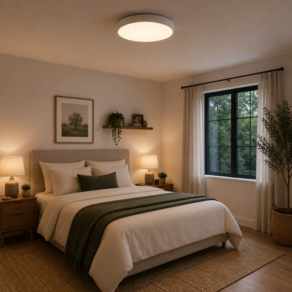 Plafón LED Circular Techo Salón CLERO | Blanco Ø50 cm 4000K