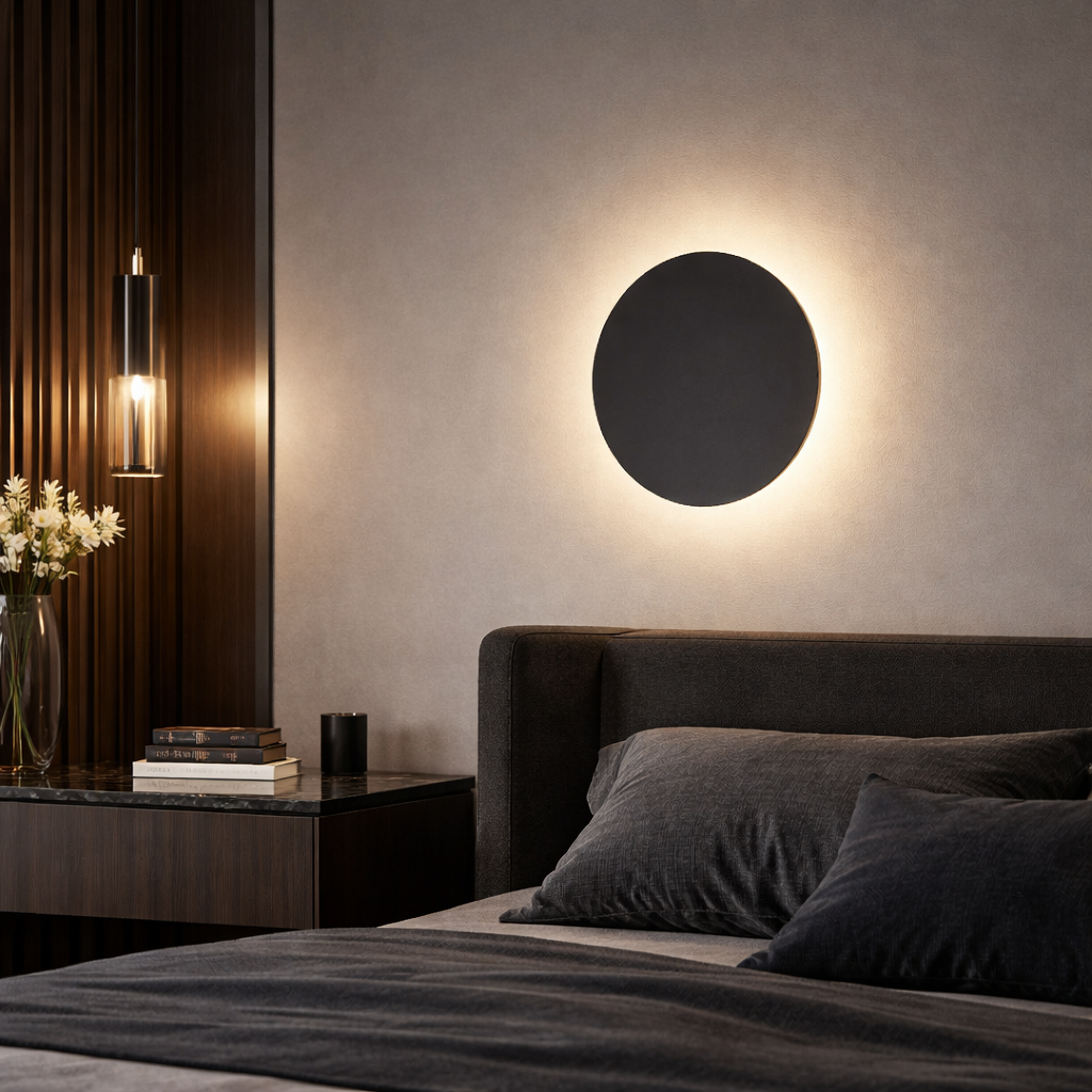 Aplique de interior Led Decorativo Moderno Negro