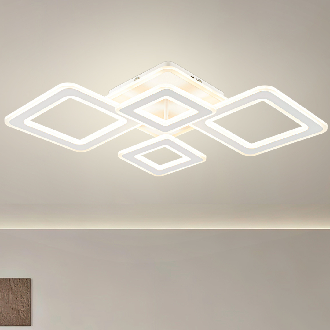 Lámpara LED Cuadrada Techo Salón ROBOX | Blanco Atenuable CCT