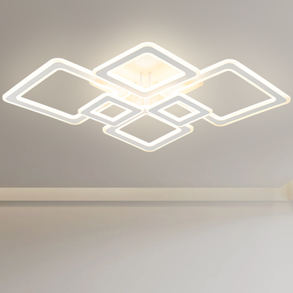 Lámpara LED Cuadrada Techo Salón ROBOX | Blanco 6 Marcos CCT